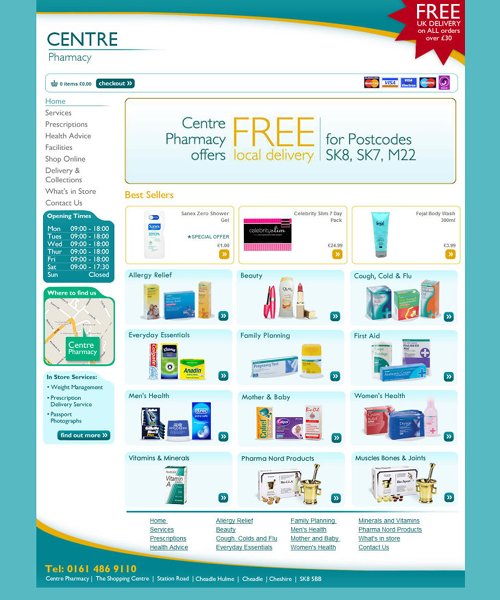 centre pharmacy | eCommerce + Website